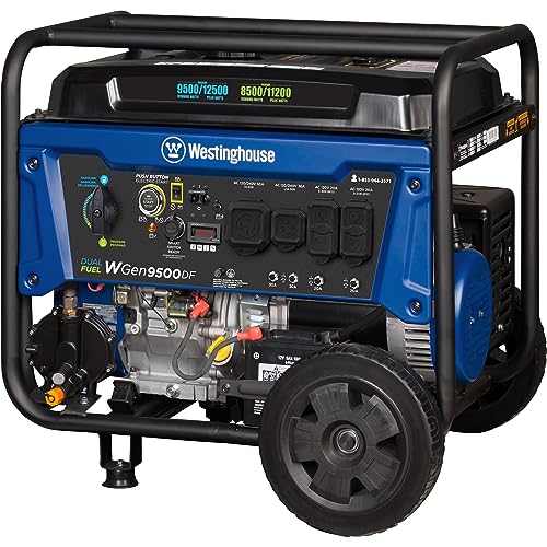 Westinghouse Outdoor Power Equipment 12500 Peak Watt Dual Fuel Home Backup Portable Generator - Image 4
