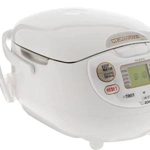 Zojirushi Neuro Fuzzy Rice Cooker And Warmer, 5.5-Cup, Premium White - NS-ZCC10