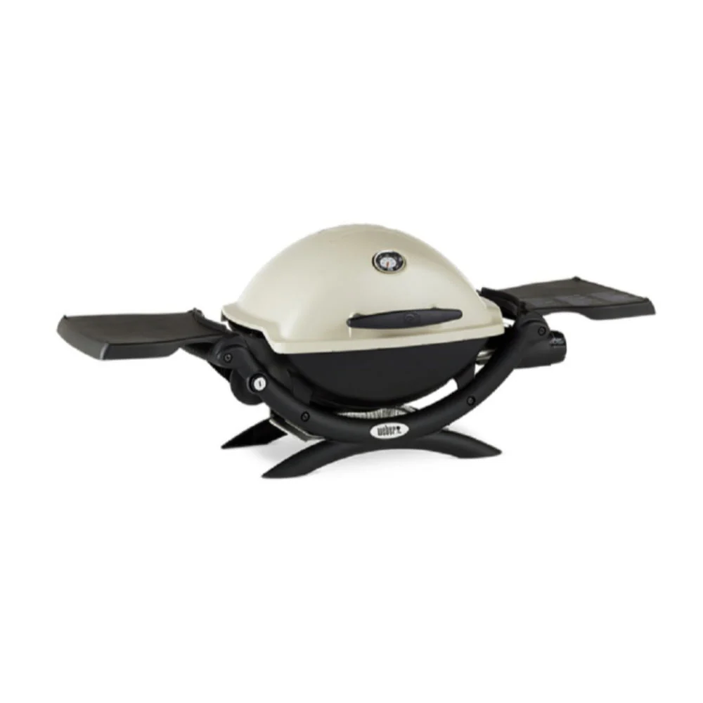 Weber Q1200 Liquid Propane Grill (Titanium) with Portable Cart Bundle - Image 7