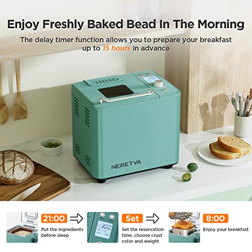 Neretva Automatic Bread Maker Machine With Sourdough Setting - 20-in-1 - Image 4