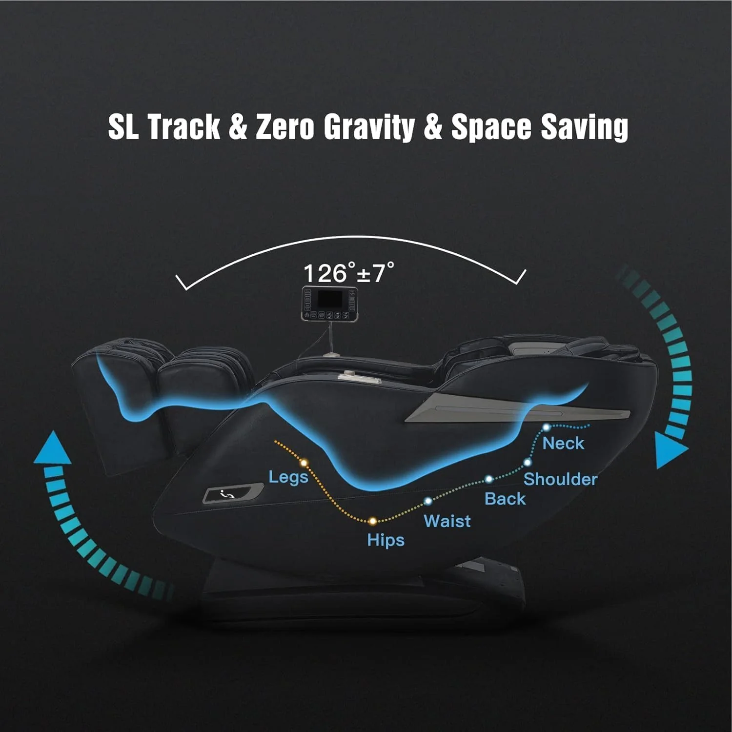 MYTHIA Full Body Zero Gravity Massage Chair With 3D Massage, Heat, Foot Rollers, Bluetooth And USB Charging - MD906 - Image 4