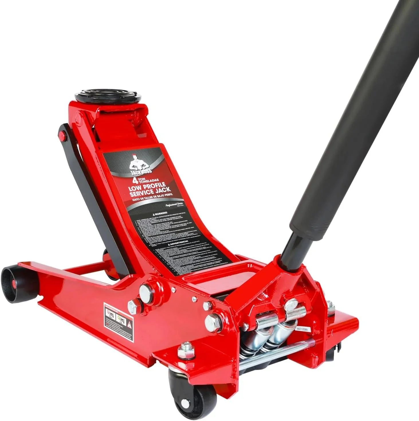 3 Ton Low Profile, Aluminum and Steel Racing Floor Jack with Dual Pistons Quick Lift Pump for Sport Utility Vehicle, Lifting Range 3-15/16" min to 18-5/16" max, Red - Image 7