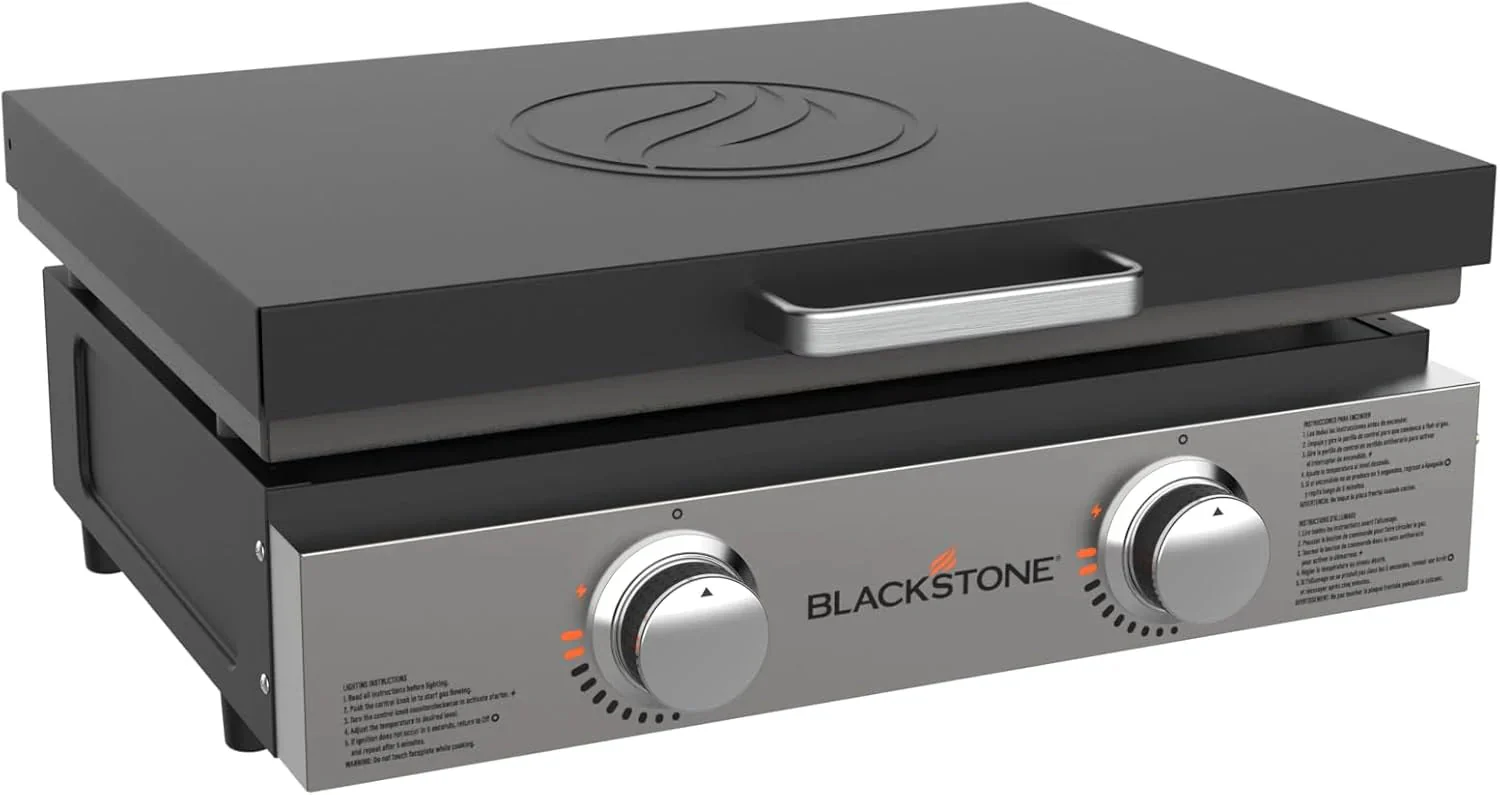 Blackstone 1666 22” Tabletop Griddle with Stainless Steel Faceplate, Powder Coated Steel, Black - Image 12