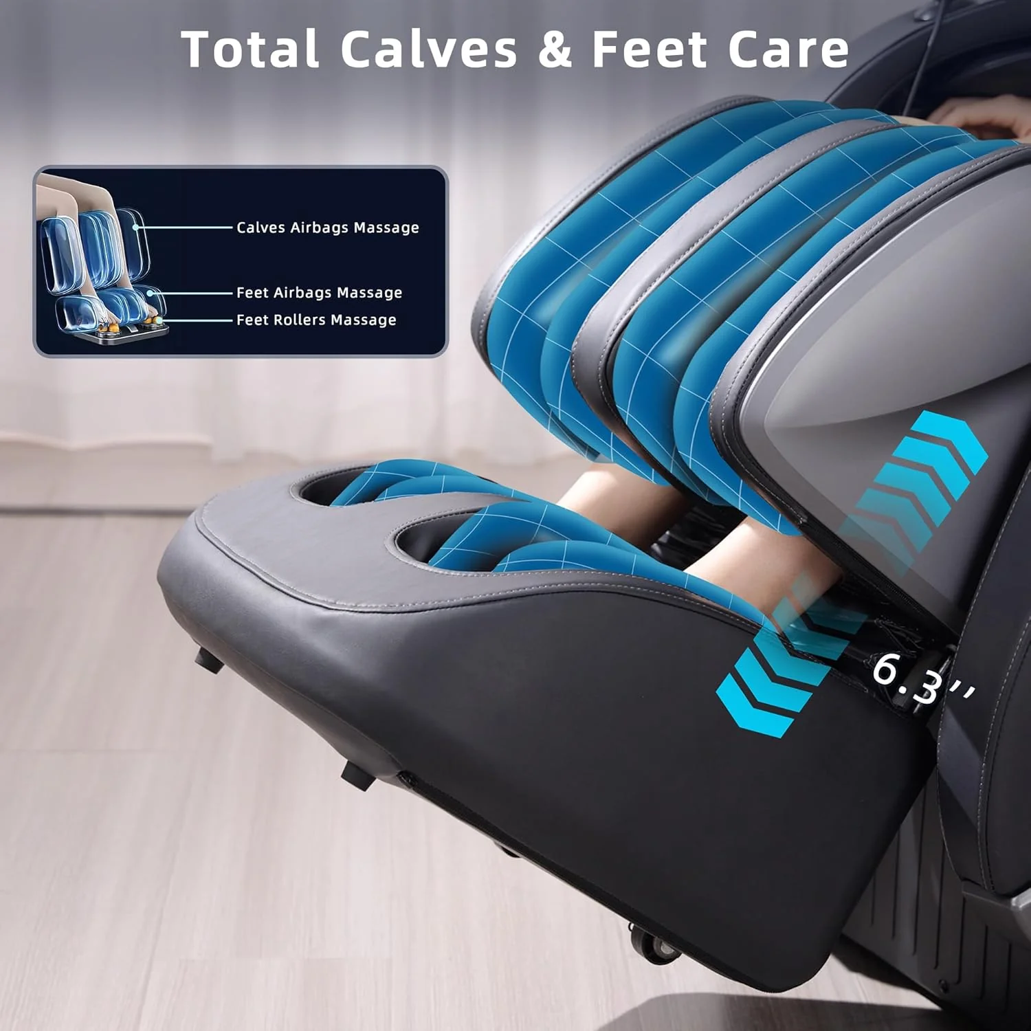 MYTHIA Full Body Zero Gravity Massage Chair With SL Track, 12 Auto Modes - A303C - Image 9