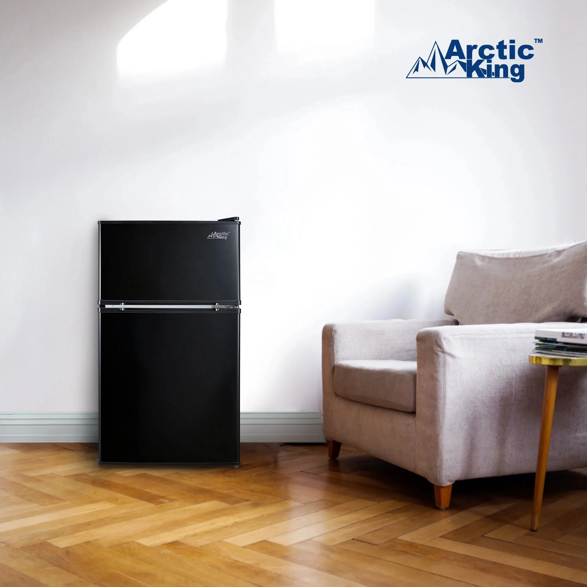 Arctic King Two-Door Mini Fridge With Freezer, 3.2 Cu ft, 18.5 in x 19.4 in x 33.3 in, Stainless Steel - E-Star - Image 33