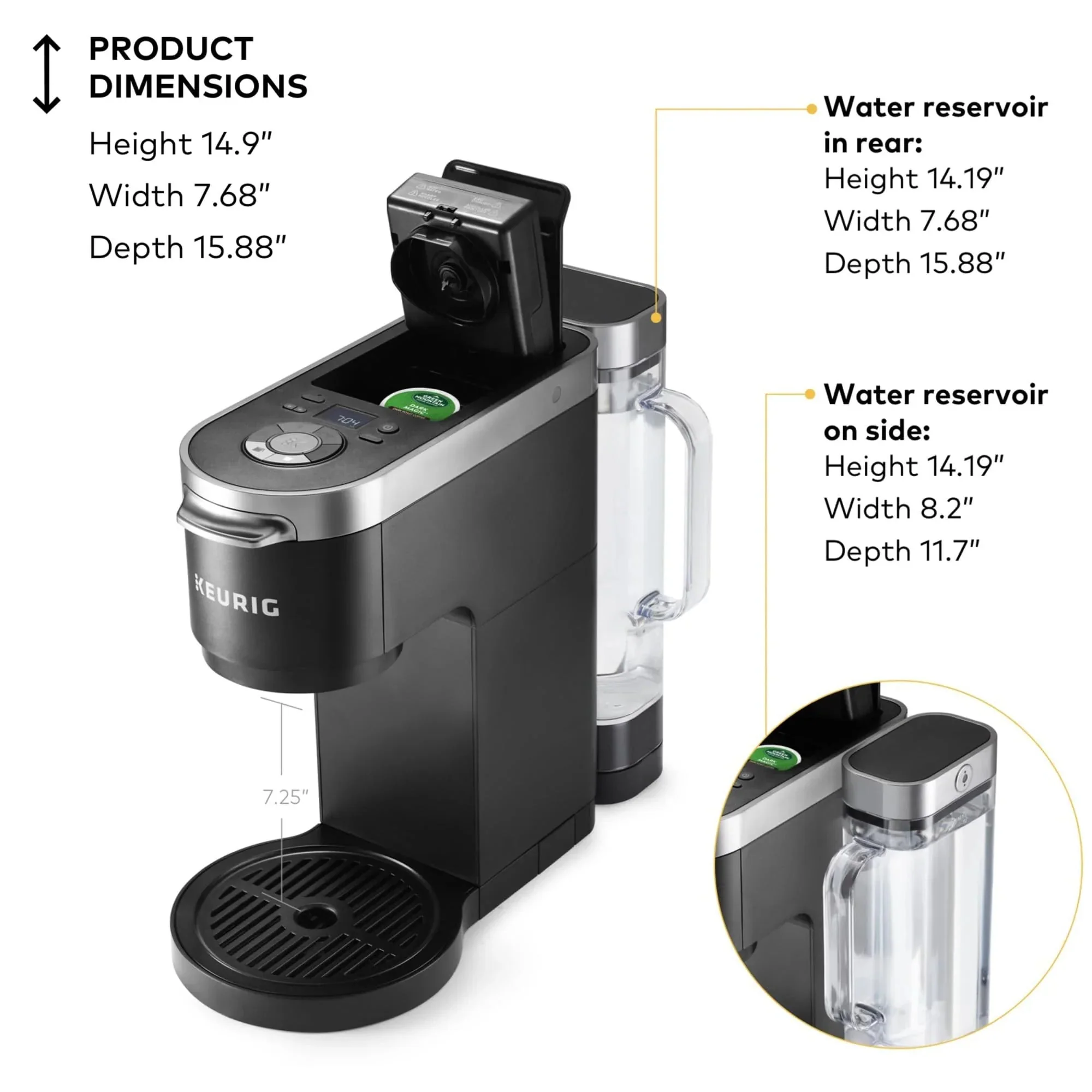 Keurig Single Serve & Carafe Coffee Maker, 60 oz Water Reservoir, 12-Cup Thermal Carafe - K-Duo Plus - Image 12