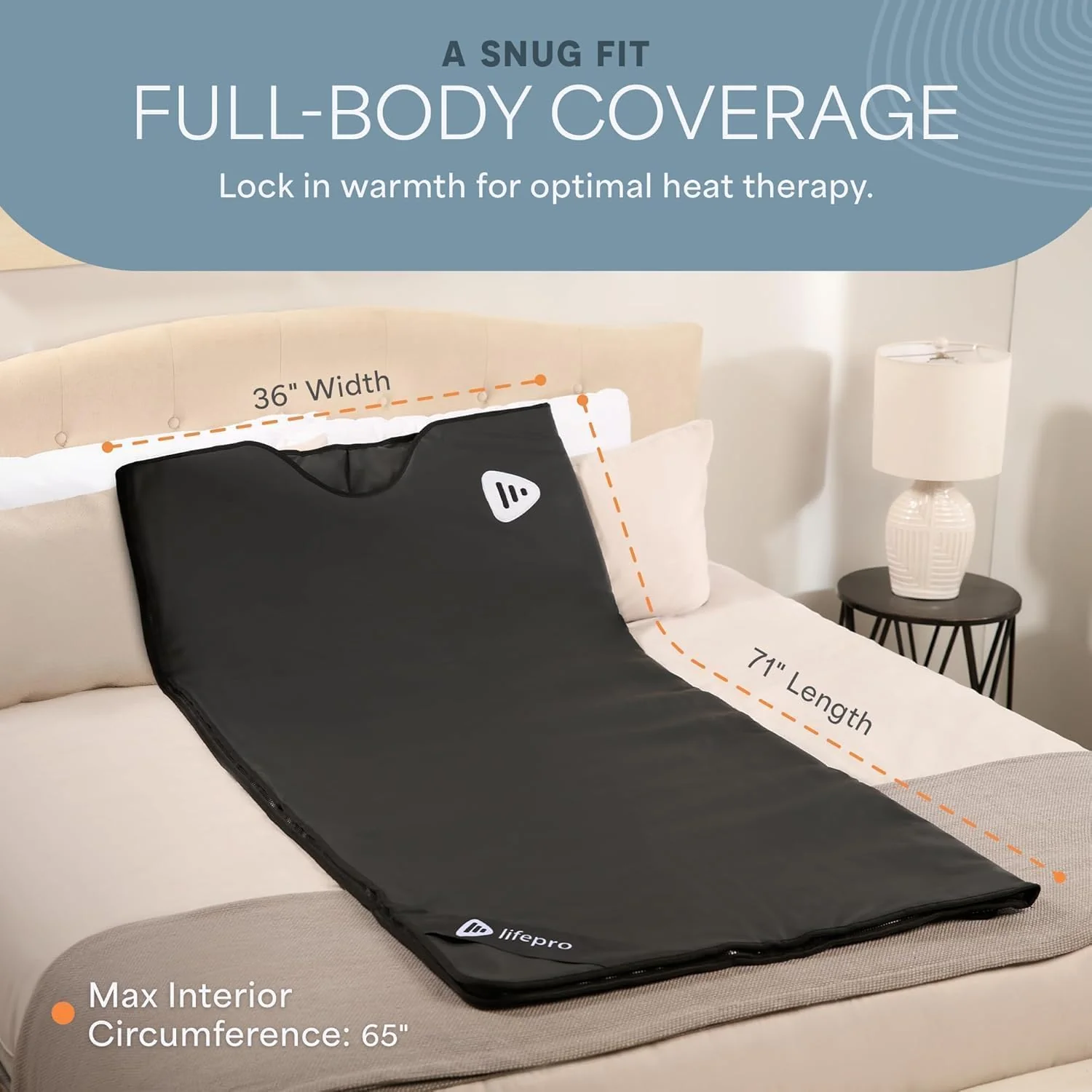 LifePro RejuvaWrap Infrared Sauna Blanket - 71 x 36 in, 9 Heat Levels - Image 5