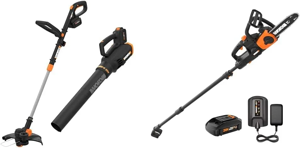 20V GT Revolution 12" 4.0Ah Cordless String Trimmer & Turbine Leaf Blower Power Share Combo Kit - WG930.3 (Batteries & Charger Included) - Image 8