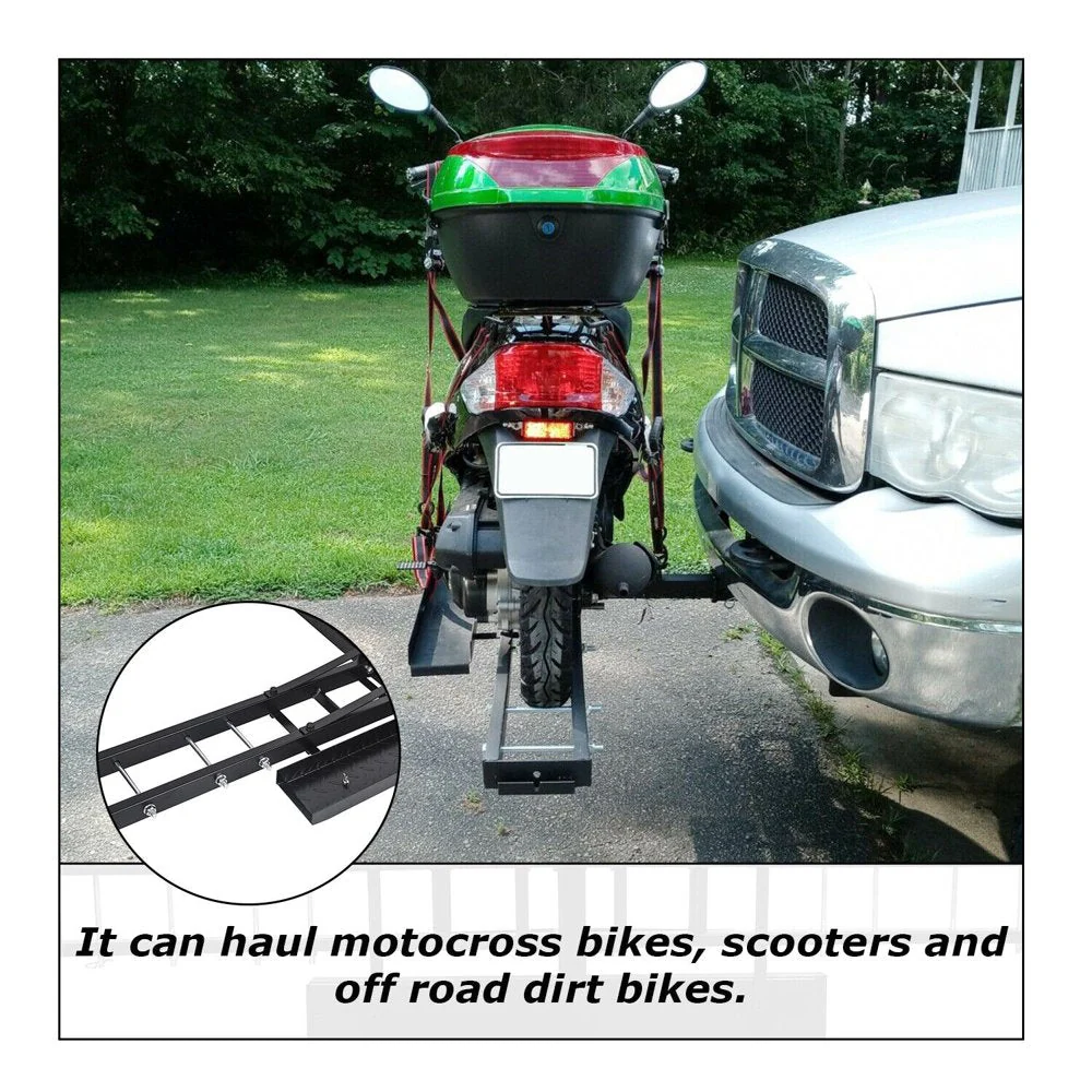 KOJEM 500 Lbs Heavy Duty Motorcycle Dirt Bike Scooter Carrier Hitch Rack - Image 7