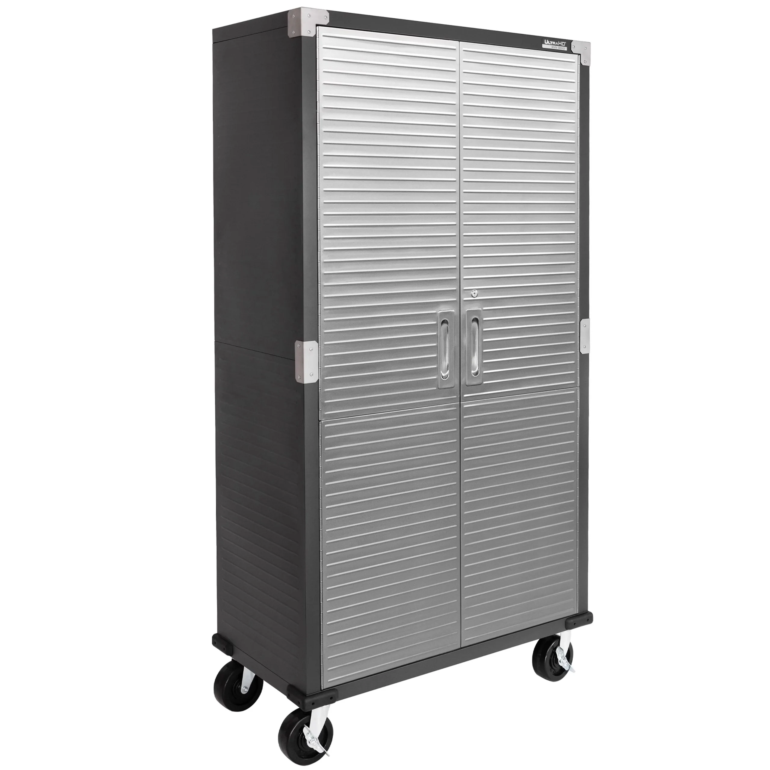 Seville Classics UltraHD Rolling Storage Cabinet, Granite, 36in W x 18in D x 72in H - Image 4