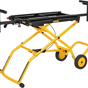 Miter Saw Stand With Wheels (DWX726) Yellow