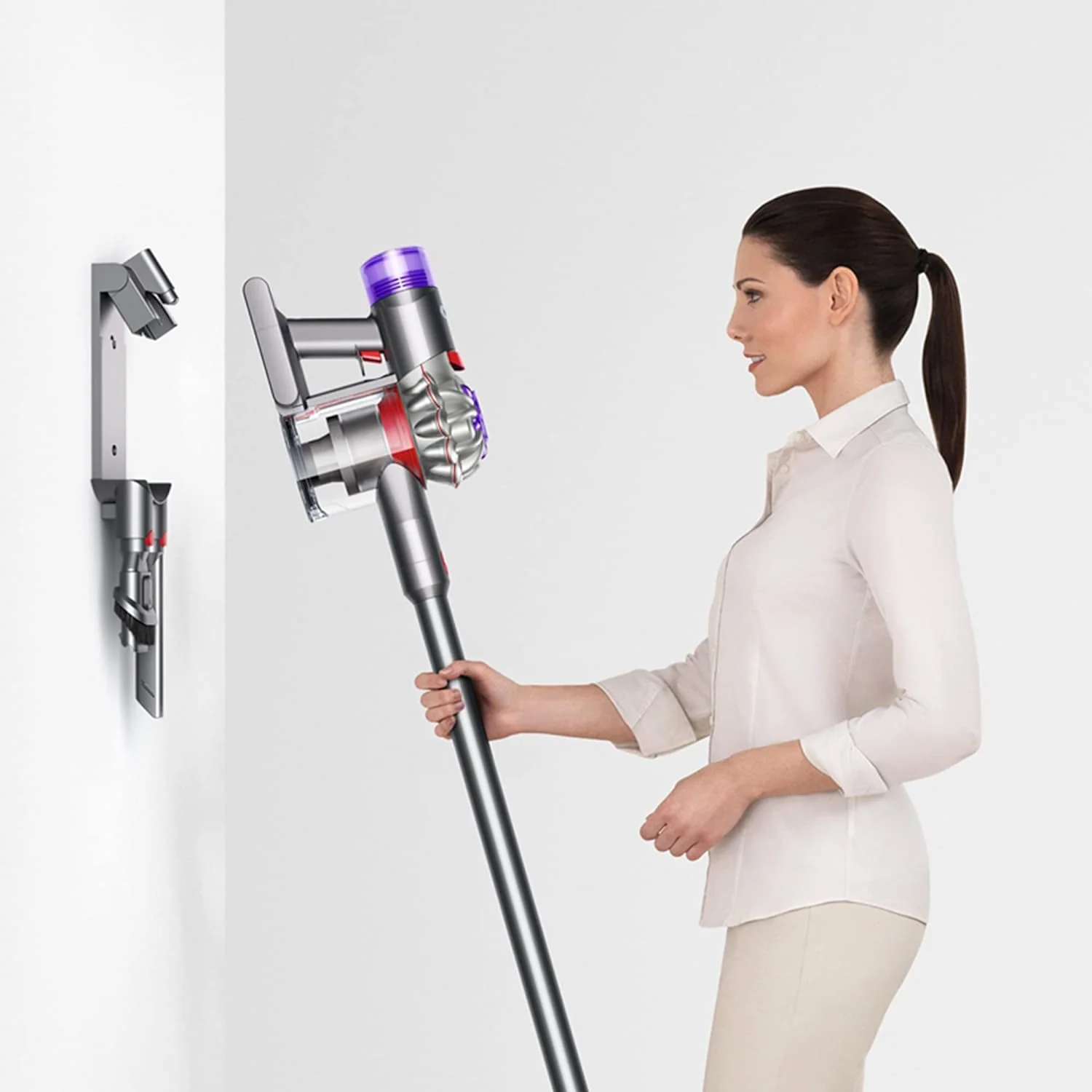 Dyson Cordless Stick Vacuum Cleaner, 0.14 Gallons, Silver/Nickel - V8 SV25 - Image 10