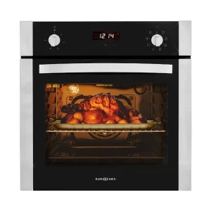 EuroChef Built-In Electric Wall Oven, 60cm, 70L, 8 Cooking Functions - OE708B