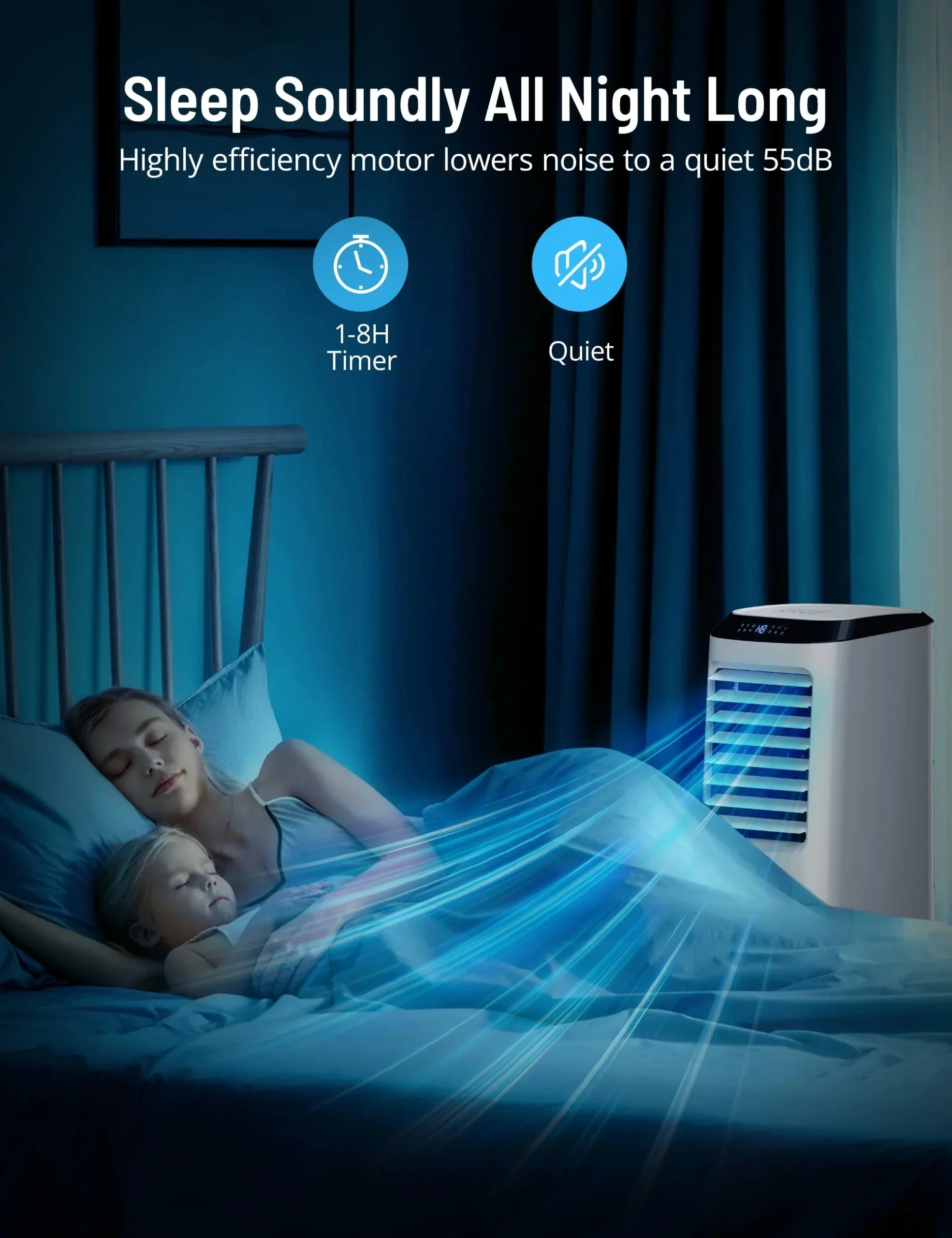PARIS RH NE 4-in-1 Portable Evaporative Air Cooler, 2.6Gal, Remote Control - Image 7