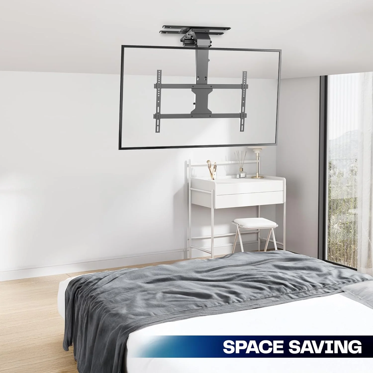 VIVO Electric Ceiling TV Mount, 37–70", Motorized, App Control, Black - Image 4