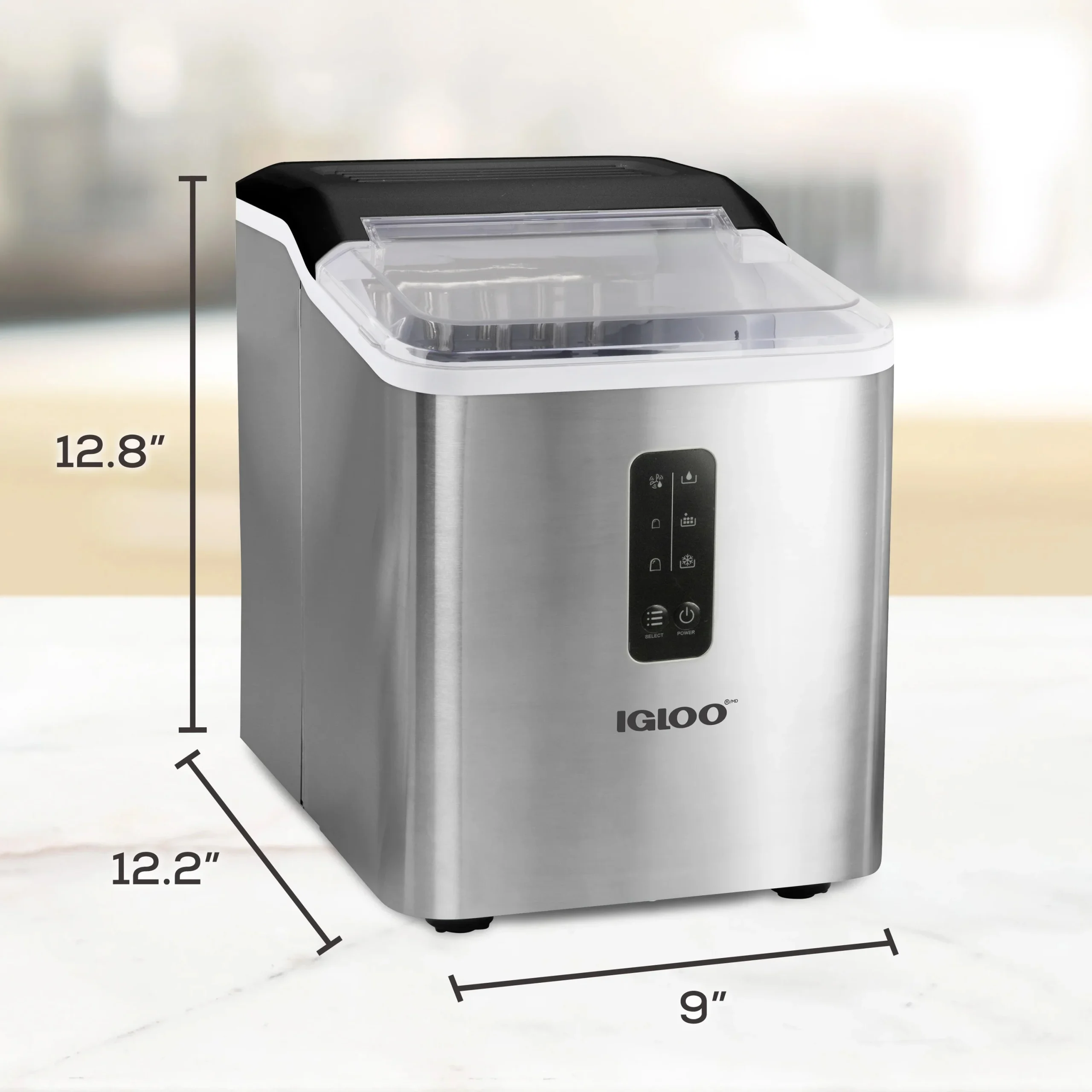 Igloo Self-Cleaning Countertop Ice Maker, 1.5 qt, 26 lbs/24 Hours, Aqua - Image 35