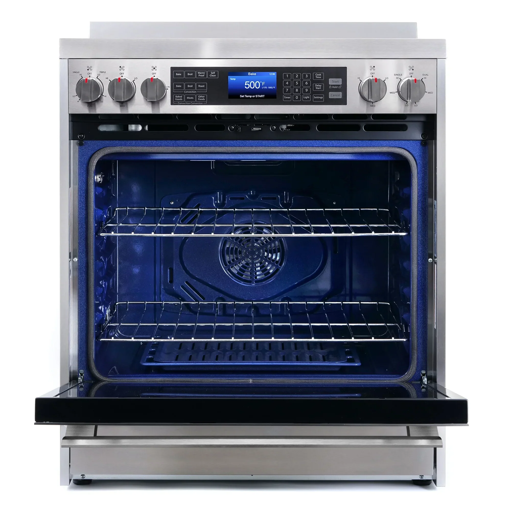 Cosmo 4-Piece Kitchen Appliance Package With 30 in Electric Range, 30 in Wall Mount Hood, 24 in Dishwasher And French Door Refrigerator - Image 18