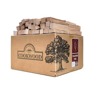 Toasted Oak 5 inch Universal Cooking Firewood - 14lbs. ~1000cuin Premium Kiln Dried Cooking Wood for Grills, Smokers and Ooni, Solo, Bertello Pizza