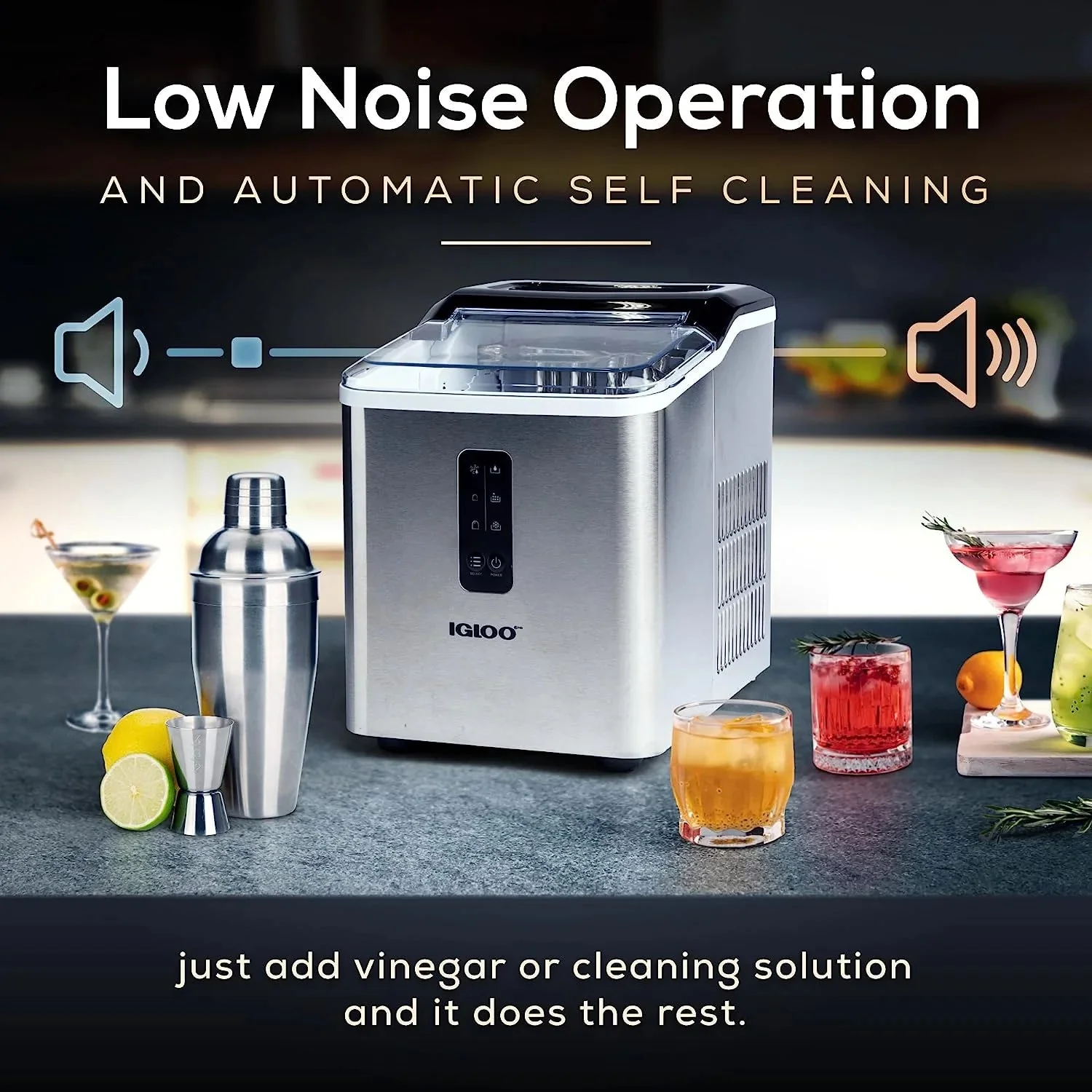 Igloo Self-Cleaning Countertop Ice Maker, 1.5 qt, 26 lbs/24 Hours, Aqua - Image 25