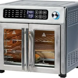 Emeril Lagasse 26 Quart Extra Large Air Fryer Convection Toaster Oven With French Doors - Stainless Steel