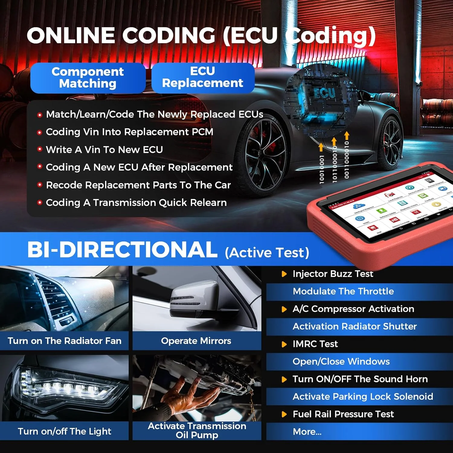 LAUNCH X431 V+ 5.0 Scan Tool with 2025 CANFD Connector, 37 Reset & OE-Level Diagnostics - Image 4