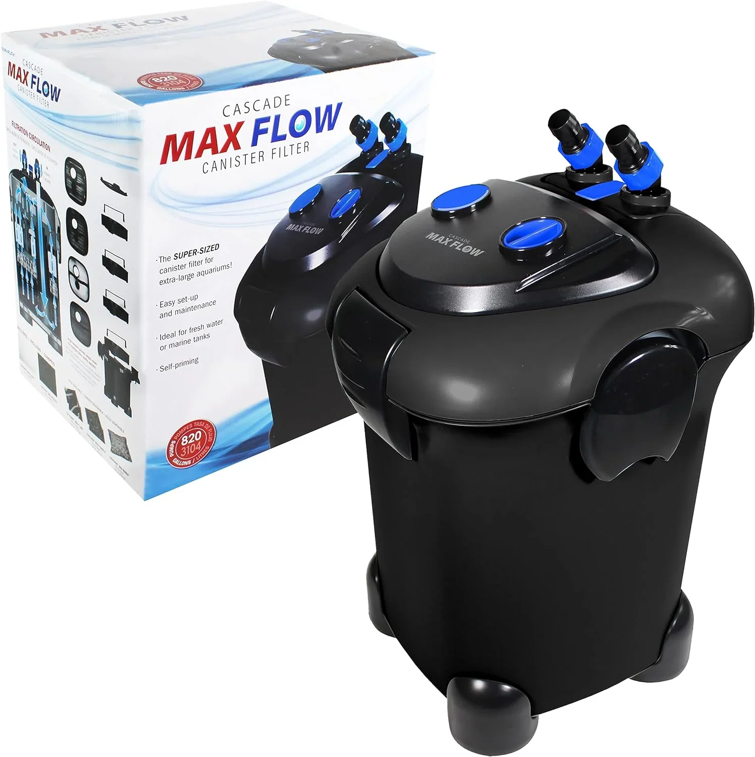 PENN-PLAX Cascade Max Flow Aquarium Canister Filter 820 Gallons Per Hour - CMF1 - Image 3