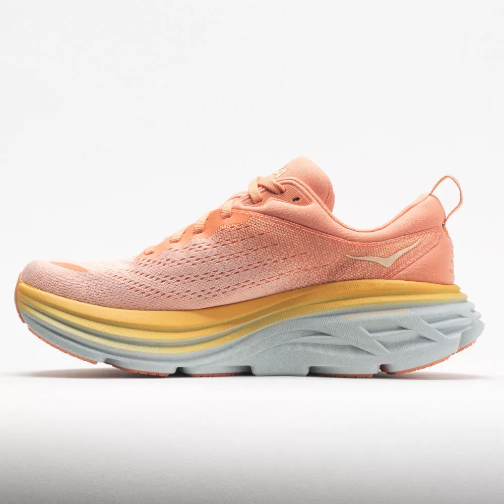 Women's Running Shoes - Bondi 8, Shell Coral/Peach Parfait - Image 2