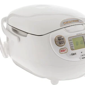 Zojirushi, Made in Japan Neuro Fuzzy Rice Cooker, 5.5-Cup, Premium White