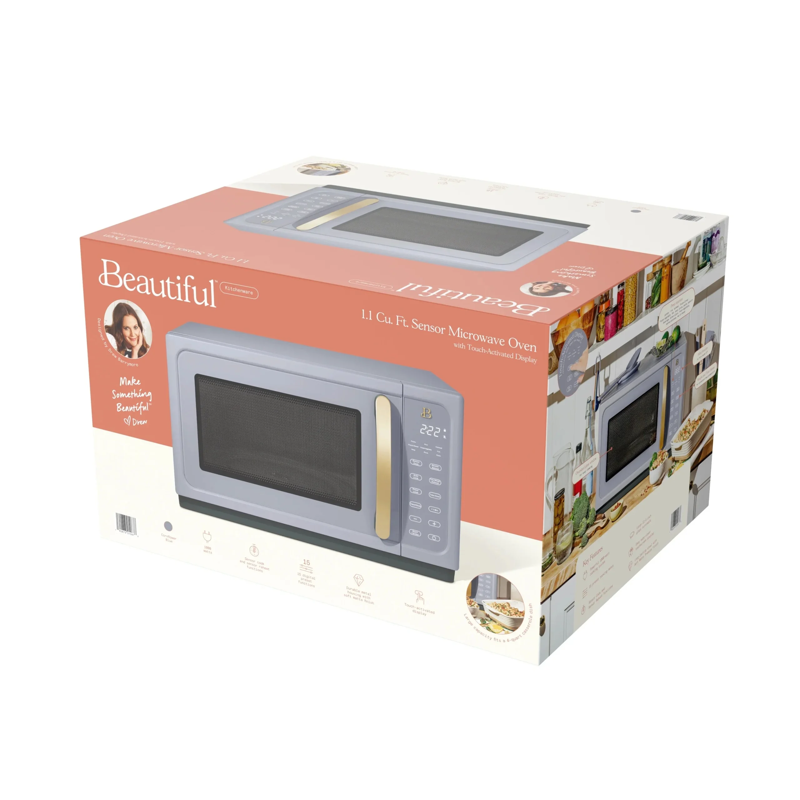 Beautiful 1.1 Cu ft 1000 Watt Sensor Microwave Oven, White Icing - BFCMS811WEST10 - Image 23
