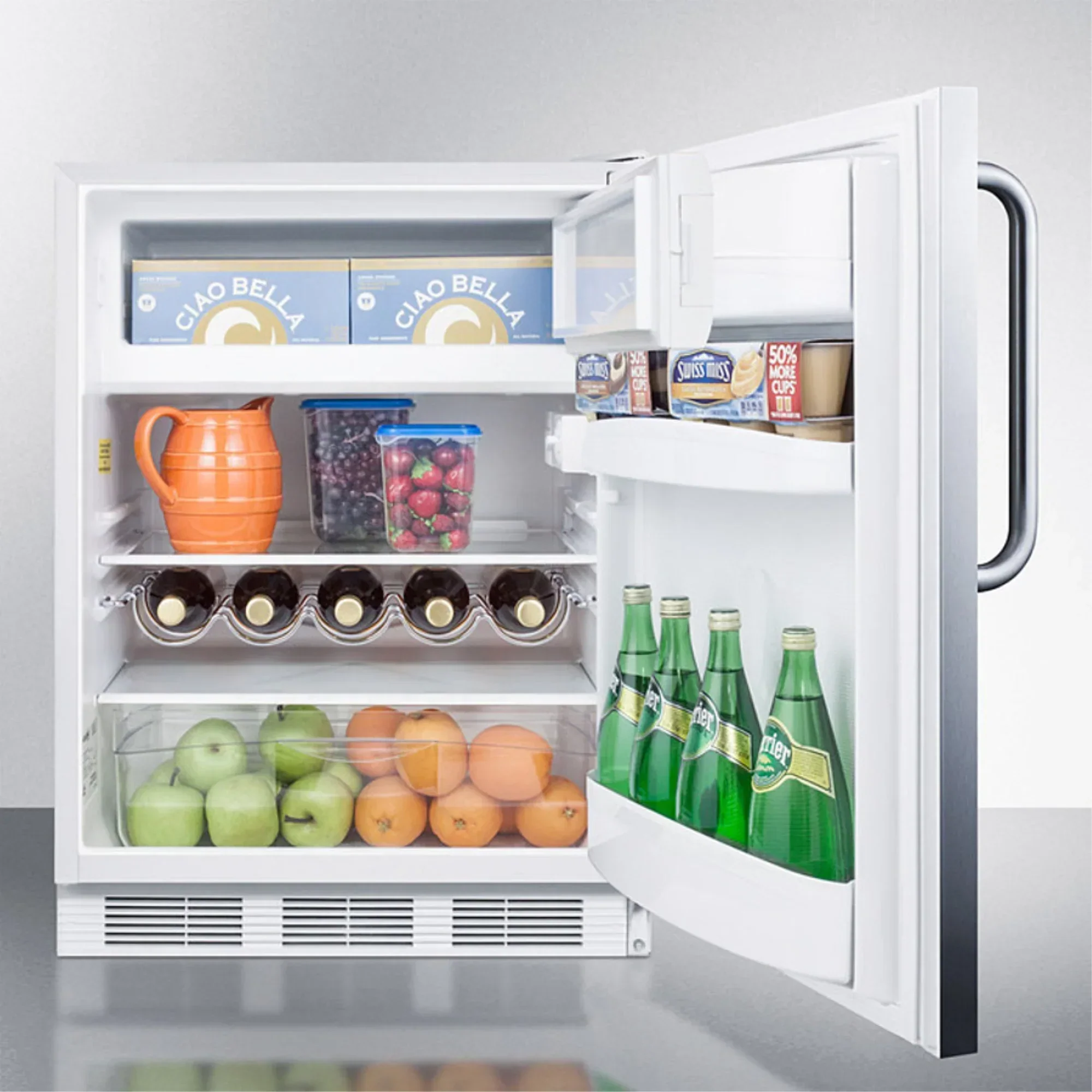 ADA Compliant Built-In Undercounter Refrigerator-Freezer, 5.1 cu.ft., 24 in, Stainless Steel Door - Image 4