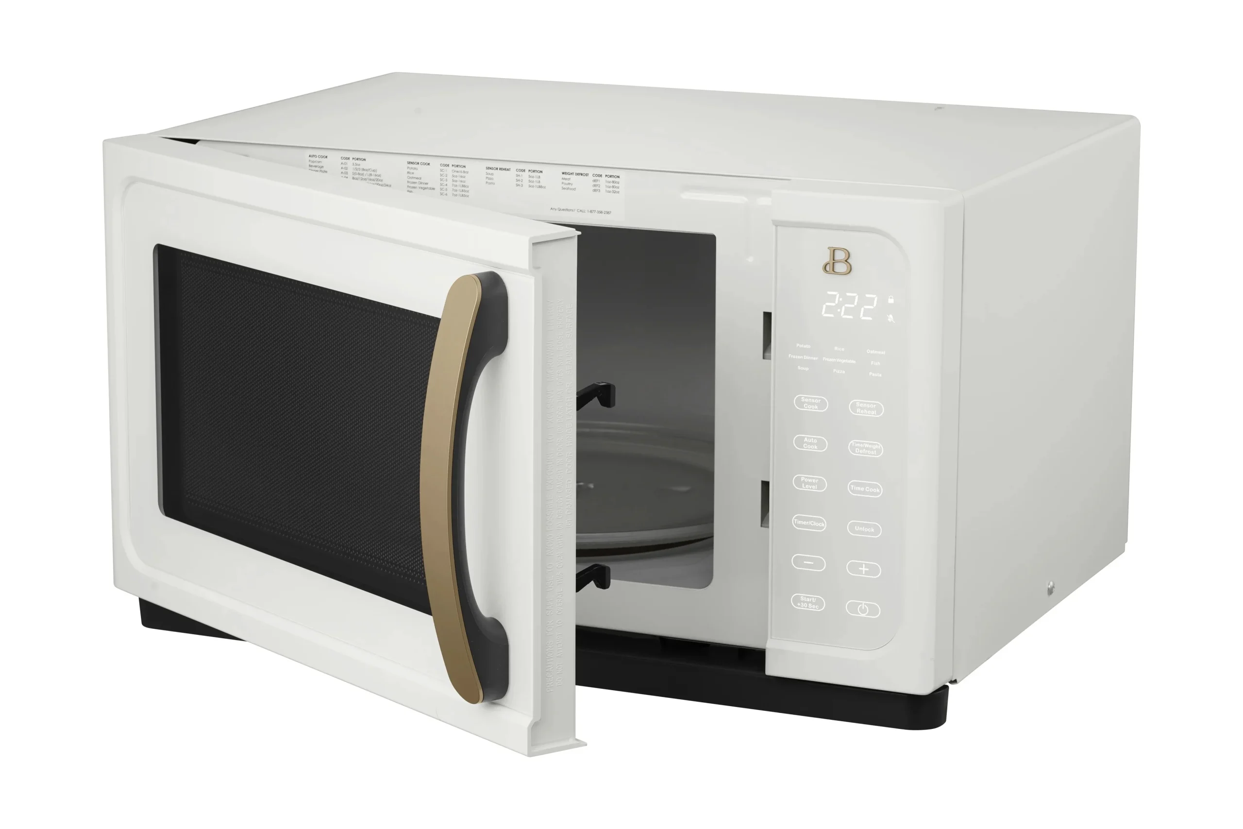 Beautiful 1.1 Cu ft 1000 Watt Sensor Microwave Oven, White Icing - BFCMS811WEST10 - Image 15