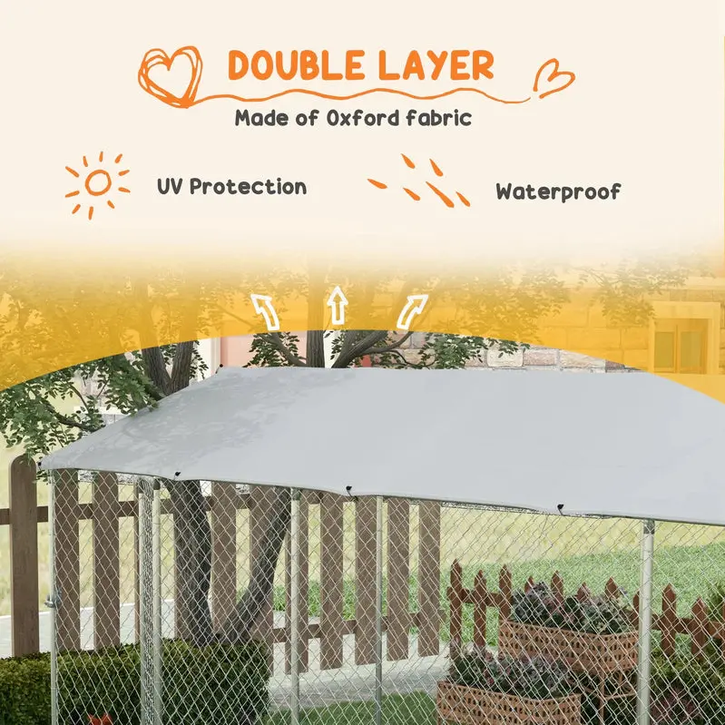 PawHut Outdoor Dog Kennel With Waterproof Roof, 19.7 x 7.5 x 7.5 in - Image 5