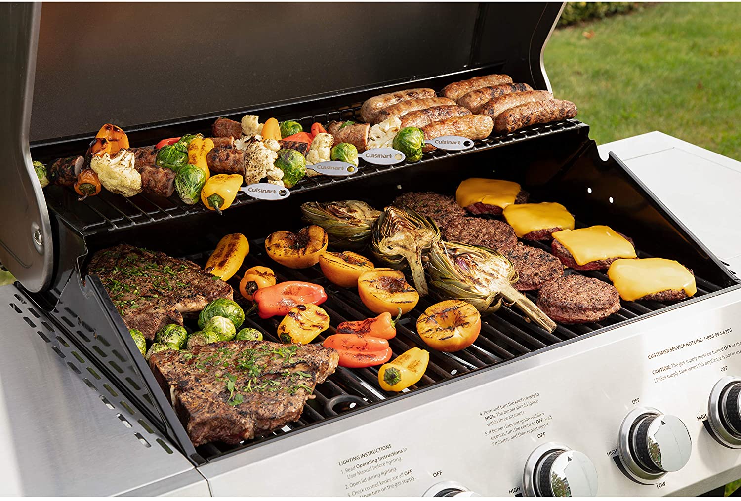 CGG-8500 Five-Burner Gas Grill with Side Burner - Image 9