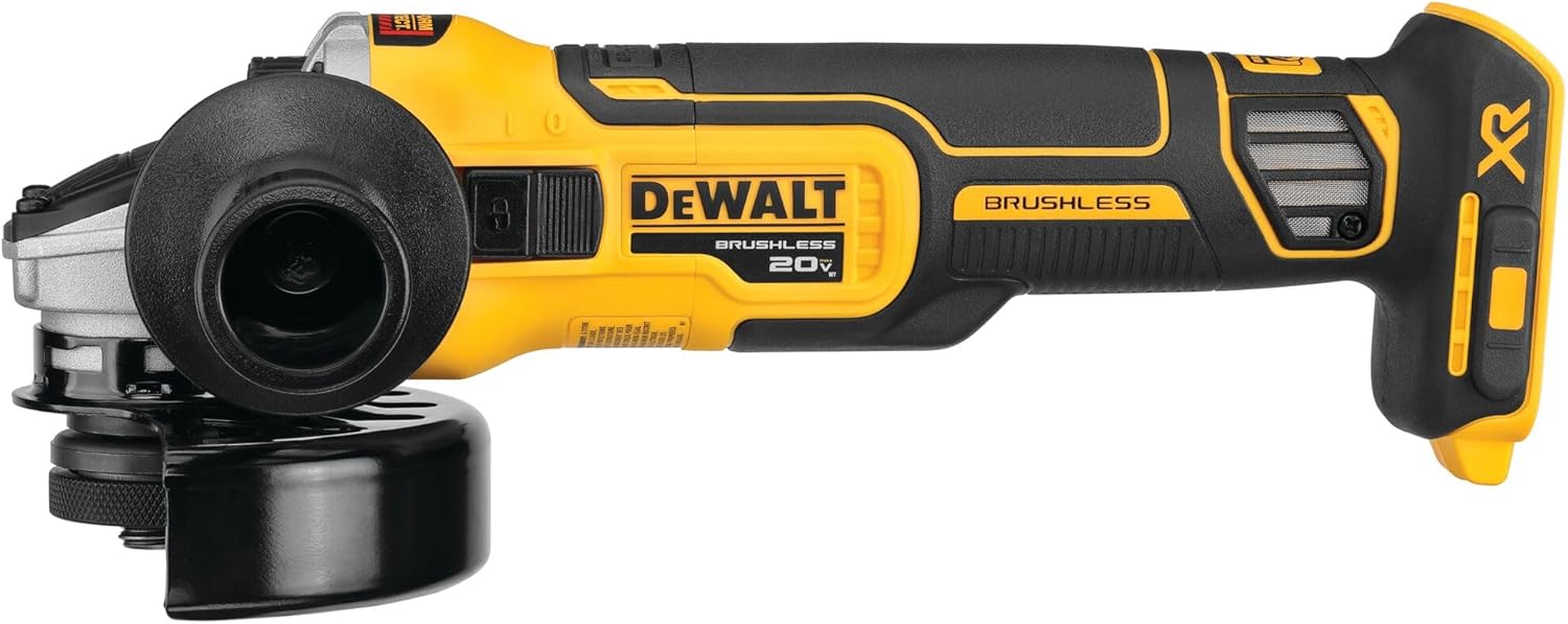 20V MAX* XR Angle Grinder, equipped with spring braking device and sliding switch, 4-1/2 inches, just the tool - Image 3