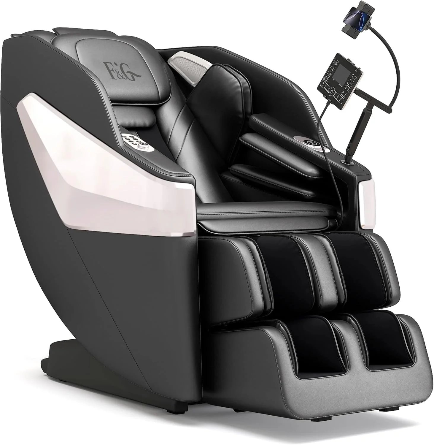 F&G Full Body Zero-Gravity SL Track Massage Chair With 5 Level Heating And Foot Rollers