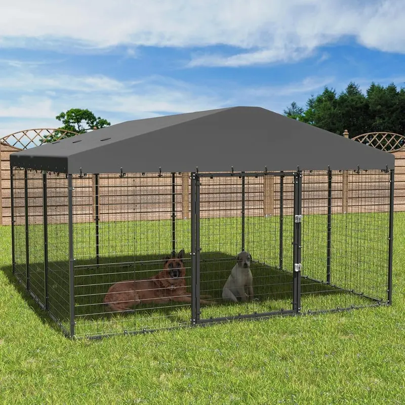 Kullavik Extra-Large Heavy-Duty Outdoor Dog Kennel - 118 x 118 x 70 Waterproof Roof Enclosure - Image 3