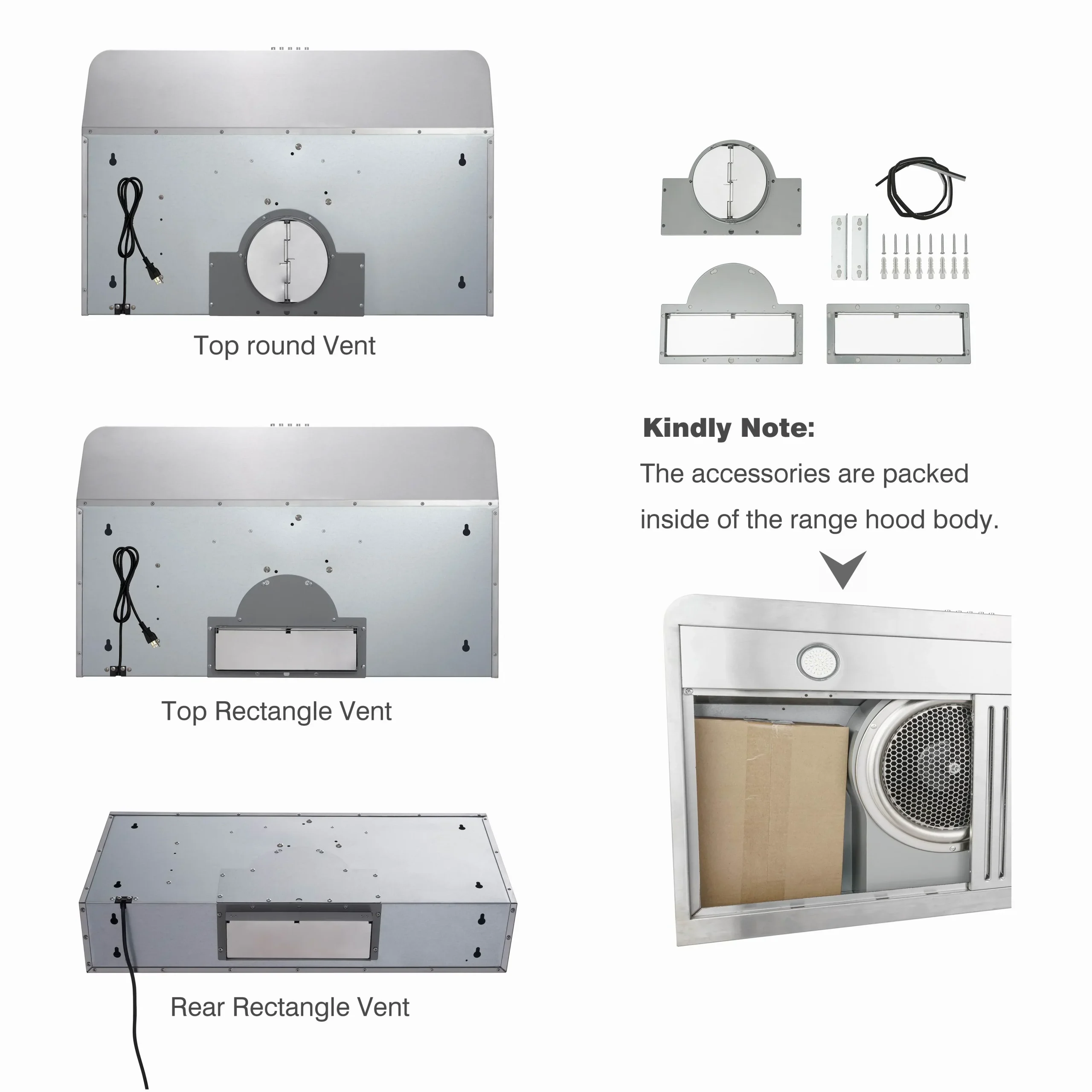 Everkitch 30 Inch Ducted Under Cabinet Range Hood, Stainless Steel, 400 CFM - Image 4