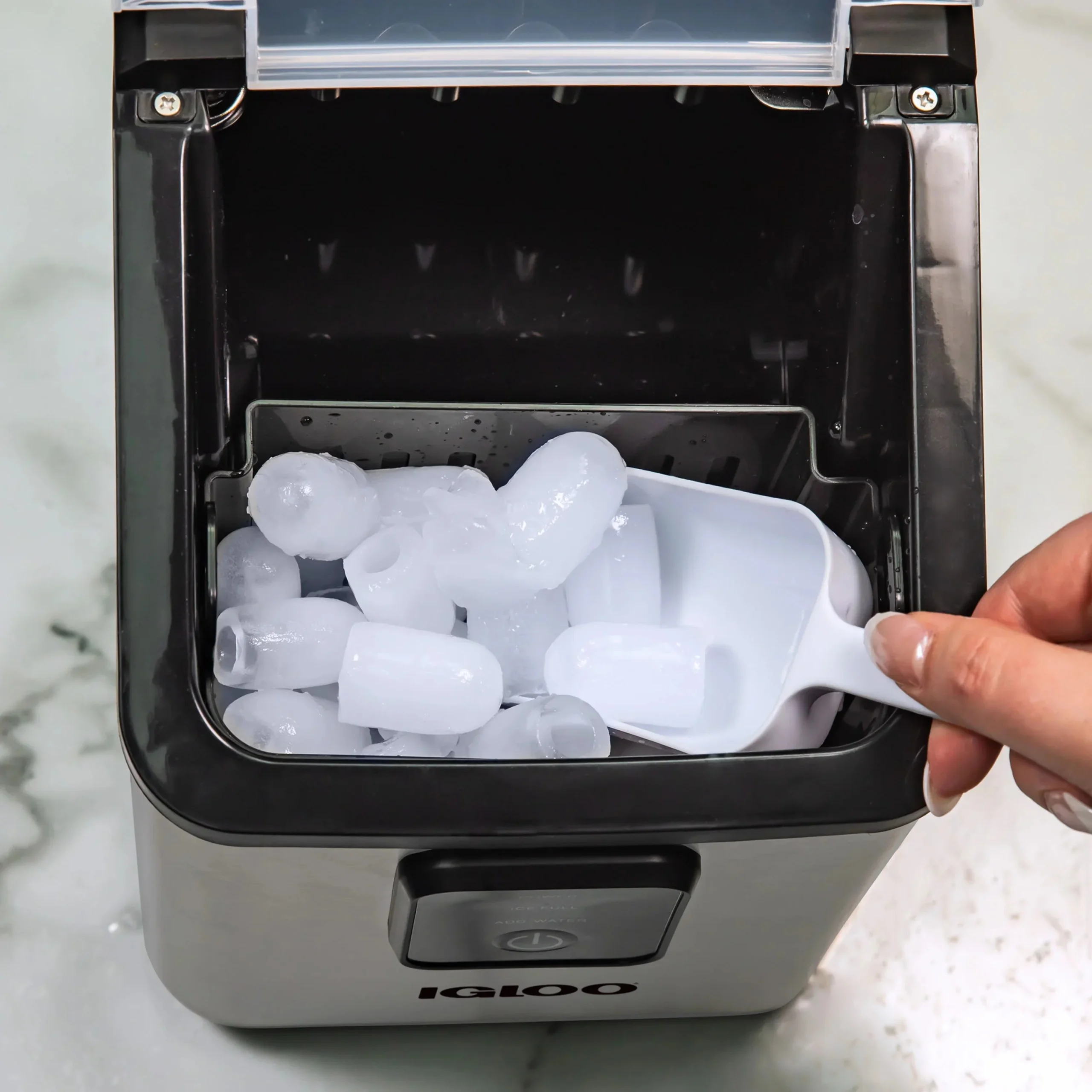 Igloo Self-Cleaning Countertop Ice Maker, 26 lbs. Per Day, 8 Pieces Every 7-8 Minutes, Aqua - Image 24