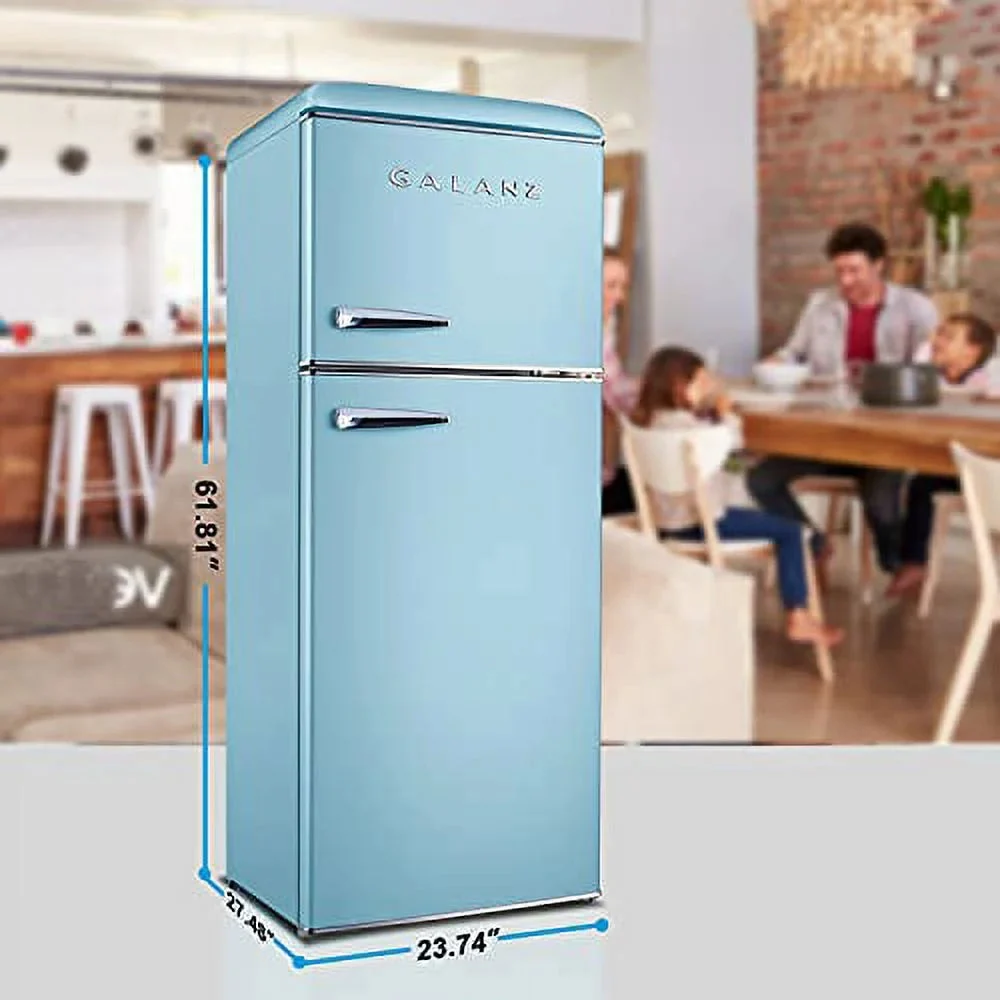 Galanz Top Mount Refrigerator 10.0 Cu Ft Blue 23.74 x 27.48 x 61.81 in - GLR10TBEEFR - Image 6