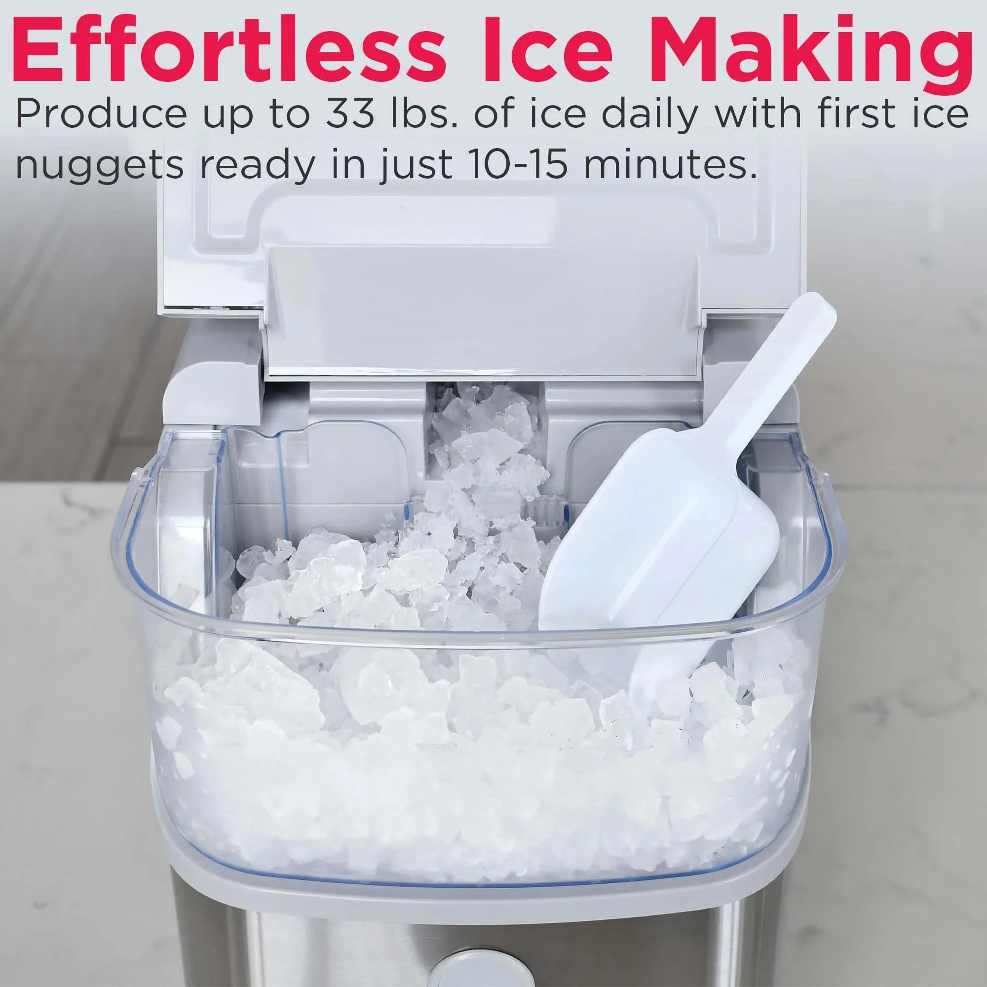 Frigidaire Nugget Ice Maker, 33 Lbs., Black Stainless Steel - EFIC228 - Image 12