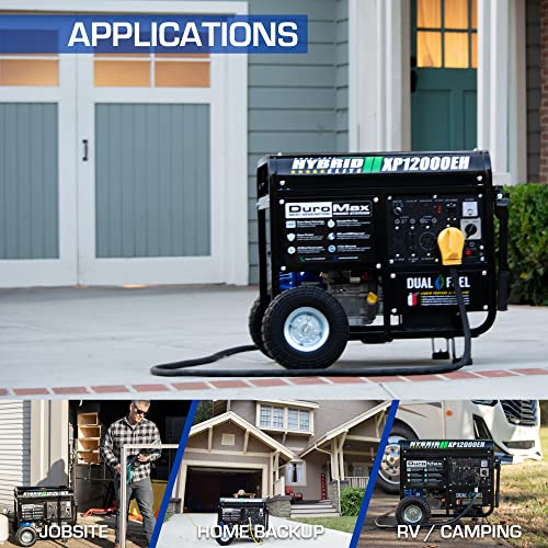 DuroMax XP12000EH Dual Fuel Generator – 12,000W Gas/Propane, 457cc 4-Stroke Engine, EPA/CARB Compliant - Image 10