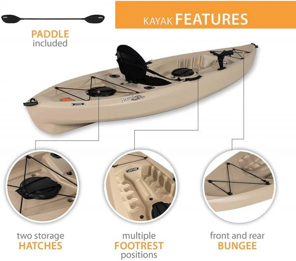 Lifetime 90806 Tamarack Angler 100 Fishing Kayak C 2 Pack (Paddles Included) - Image 6