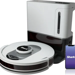 Shark AI Ultra Robot Vacuum With Matrix Clean, 60-Day Bagless Self-Empty Base, Black/Silver - AV2511AE/AV251WA (Renewed)