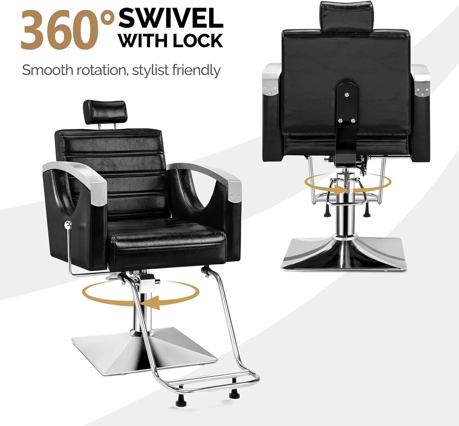 OmySalon All Purpose Reclining Hydraulic Salon Chair, 135 Degree - Image 6