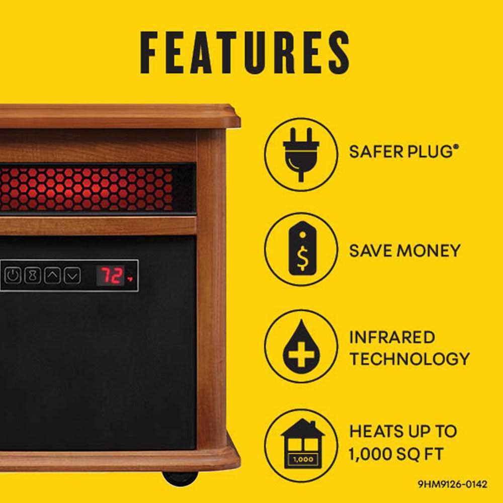 Duraflame Portable Electric Infrared Quartz Heater, 1,000 sq ft, 5,200 BTUs - Image 5