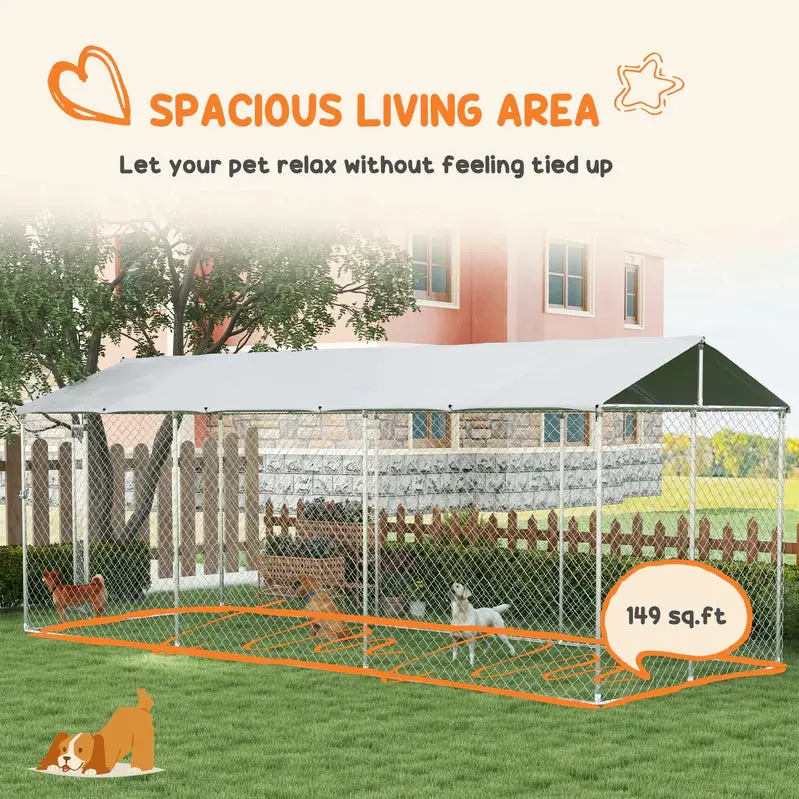 PawHut Outdoor Dog Kennel With Waterproof Roof, 19.7 x 7.5 x 7.5 in - Image 4