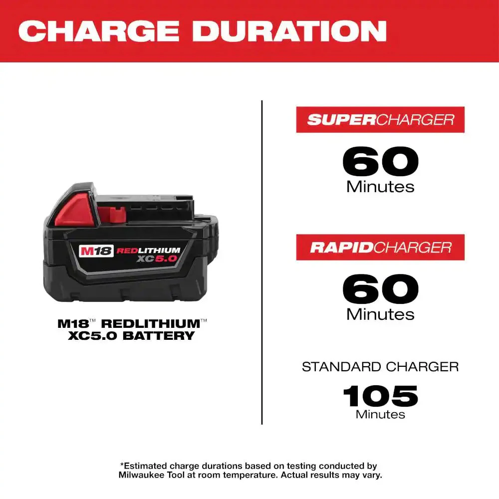 M18 18-Volt 5.0 Ah Lithium-Ion XC Extended Capacity Battery Pack - Image 5