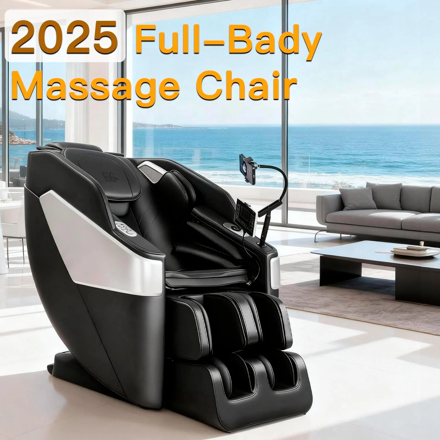 F&G Full Body Zero-Gravity SL Track Massage Chair With 5 Level Heating And Foot Rollers - Image 3