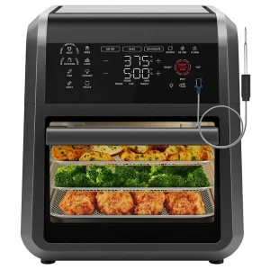 Chefman 12 Quart 5-in-1 Air Fryer With Integrated Smart Thermometer, 28 Presets - RJ38-RDO-PV-12