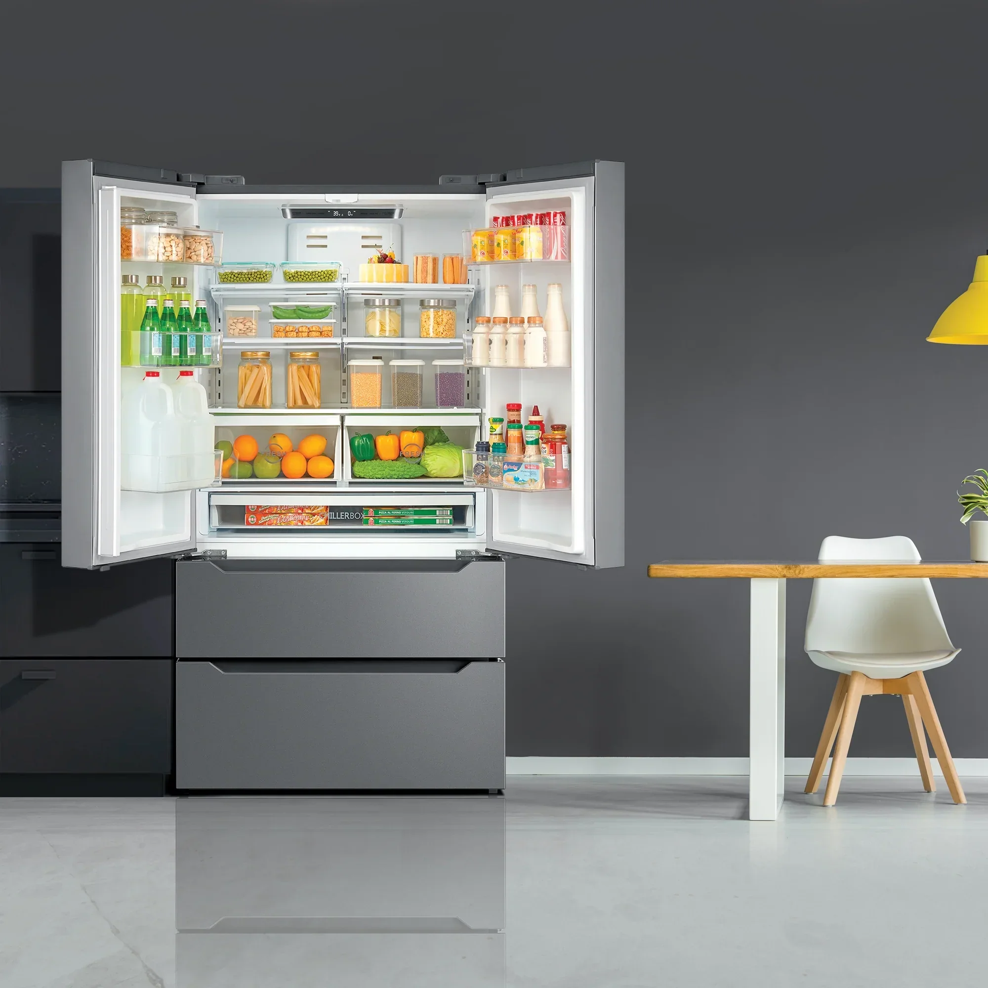 Cosmo 4-Piece Kitchen Appliance Package With 30 in Electric Range, 30 in Wall Mount Hood, 24 in Dishwasher And French Door Refrigerator - Image 16